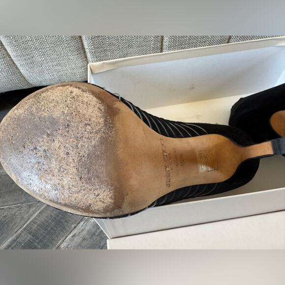 Jimmy Choo “Taste” Black Suede with Fishline heels - 40.5 - Picture 15 of 16